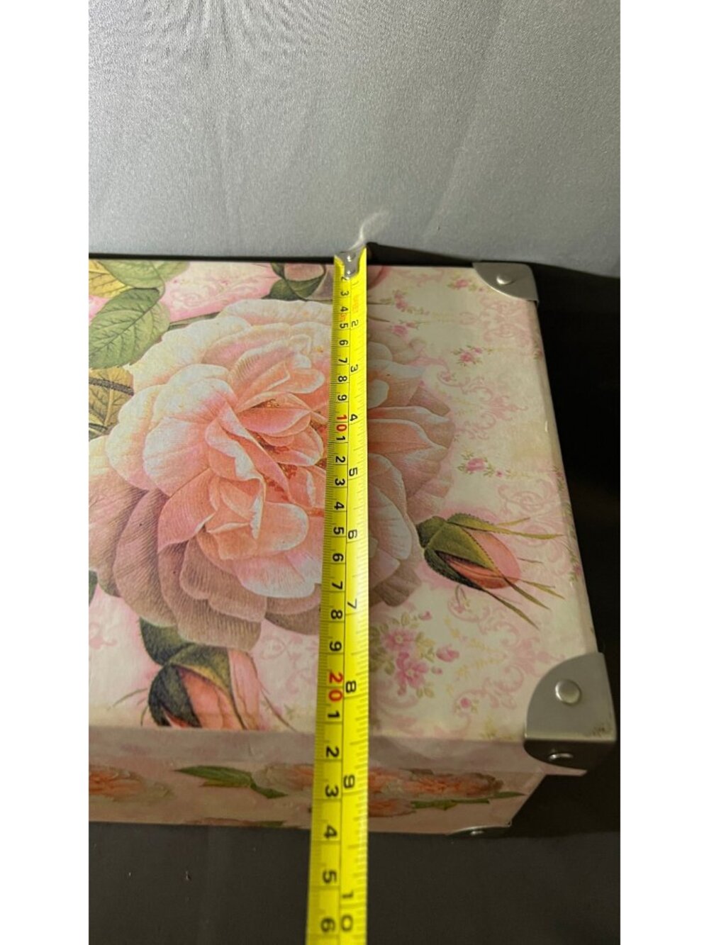 Tina Higgins Pink Floral Decorative Storage Box By Tri-Coastal - Picture 8 of 9